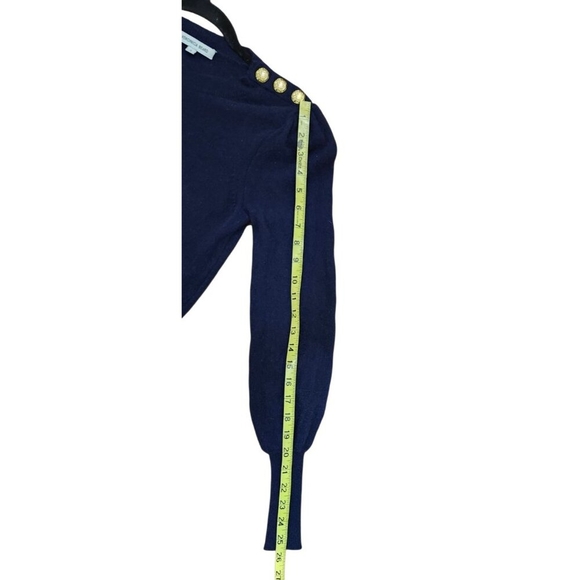 Veronica Beard Nelia Cashmere Crewneck Sweater size S Blue pullover - Picture 11 of 12